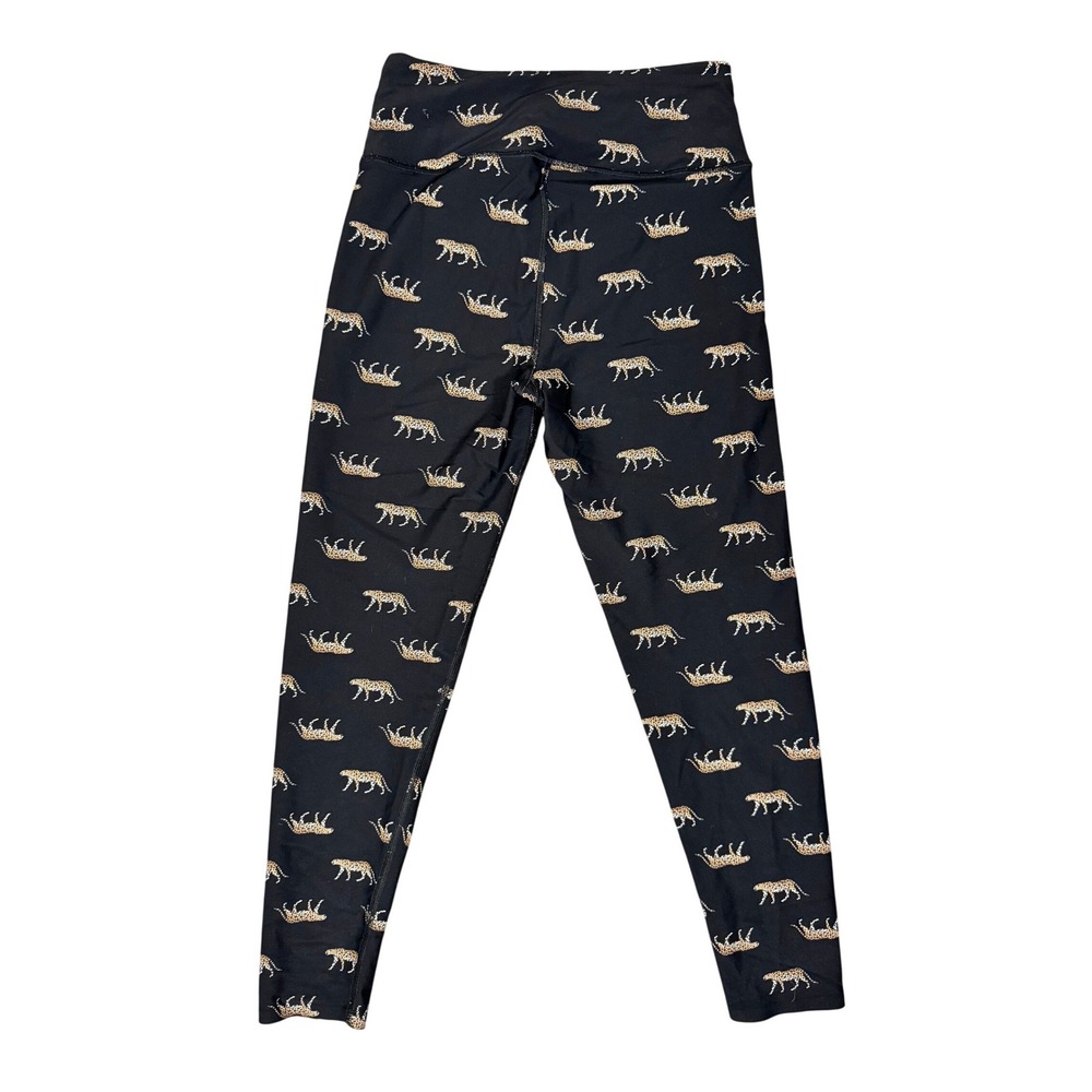 Victoria Sport Black Leopard Print High Waisted Leggings Women's M - Picture 3 of 5